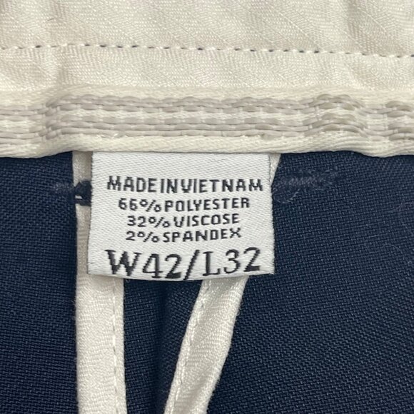 FootJoy Golf Pants Men's Size 42 X 32 Navy Straight Leg Pockets Business Casual - Picture 5 of 12